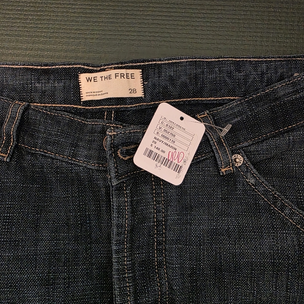 We The Free Women's Dark Blue Boyfriend Jeans - Picture 2 of 5